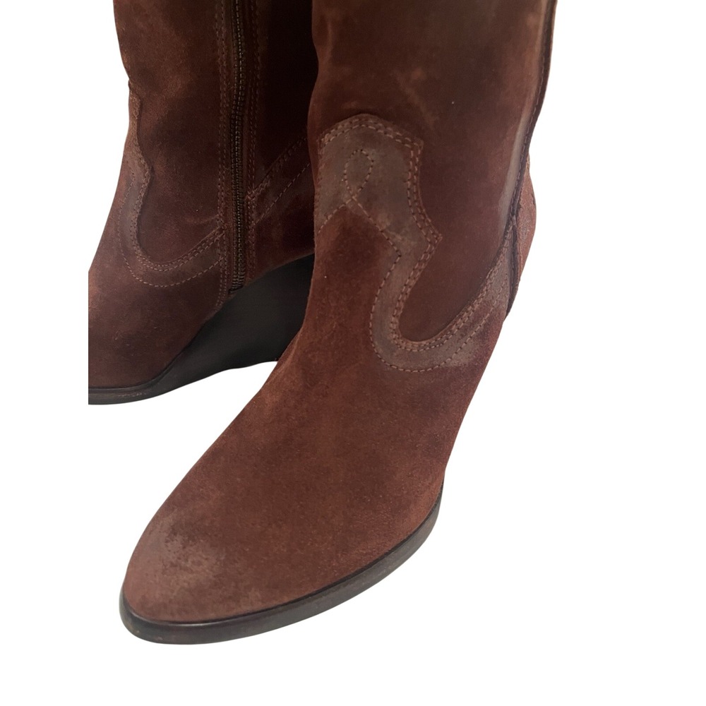 Frye Women's Brown Suede Western Equestrian Boots Size 8.5 MPN 3473889-BRN - Picture 6 of 9